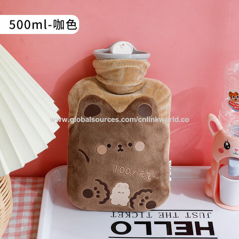 Hot Water Bottle Electric Charging Heating Rechargeable Heat Water Bag  Rabbit Fur Soft Hand Warmer