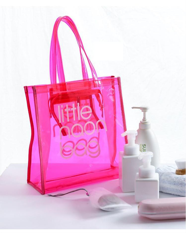 Buy China Wholesale Custom Logo Large Pvc Bag Plastic Clear Transparent  Waterproof Pvc Tote Bag Shopping Bag With Zipper And Pocket & Pvc Tote Bag  $1.03