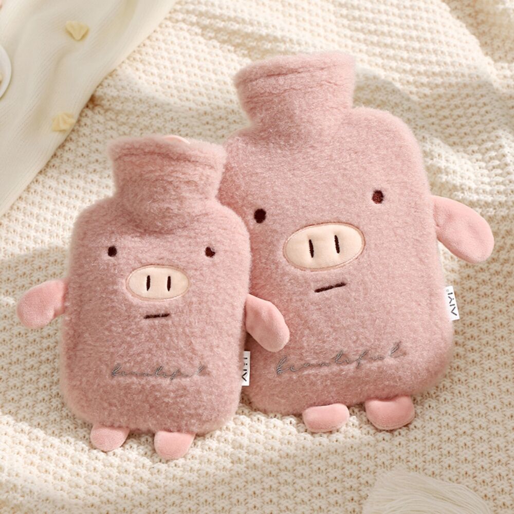 1pc Cartoon Silicone Hot Water Bottle, Explosion-proof, Cute Plush Water  Injection Hand Warmer For Kids