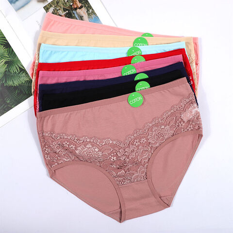 Compre Daily Update Plus Size Women's Lace Cotton Underwear High Waist Sexy  Panties With Soft Breathable 100% Cotton Liner Uokin A6080 y Women S Lace Underwear  High Waist Sexy Panties de China