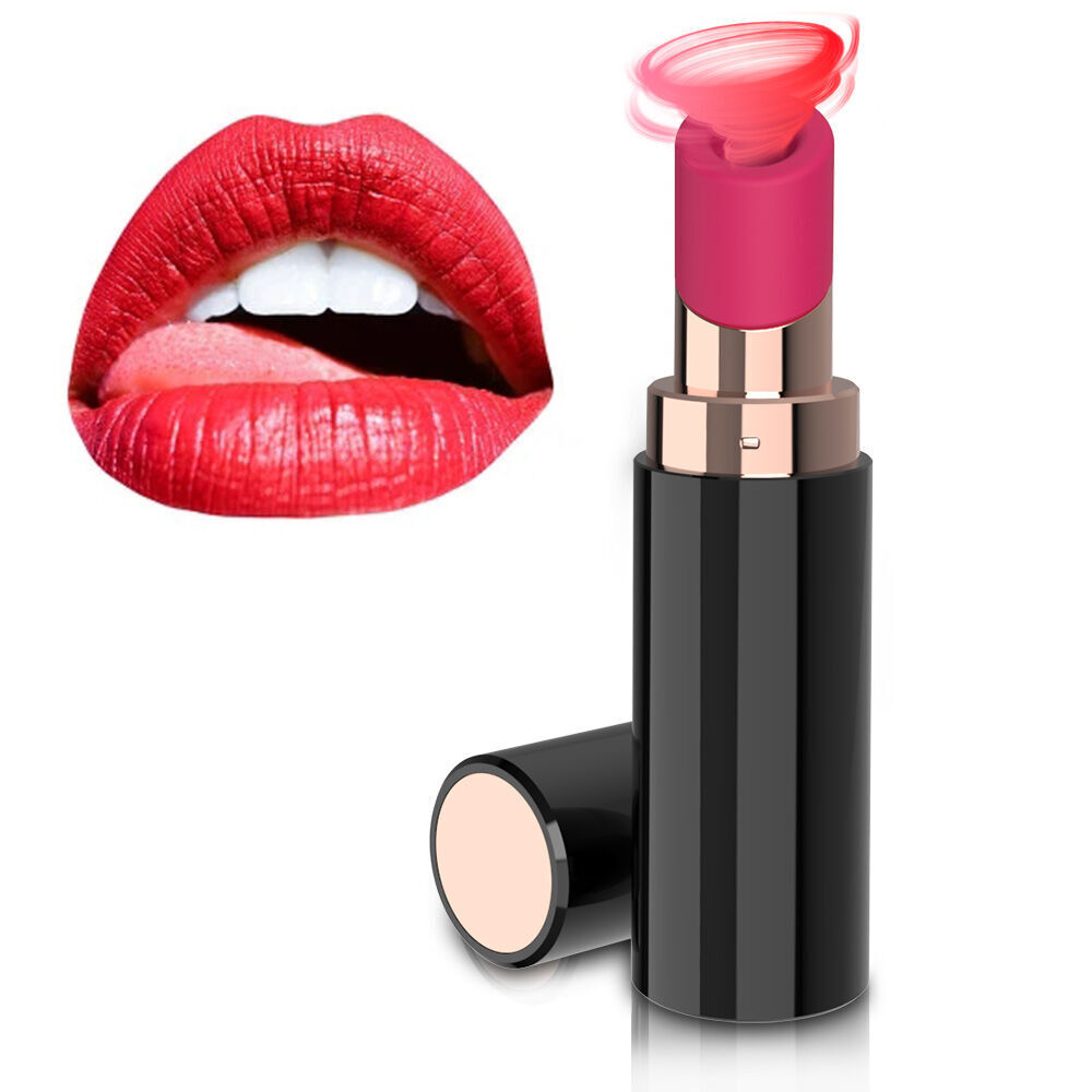 Vibromasseur Discret Forme Rouge à Lèvres - 10 Modes Vibration - Silicone Rouge Neuf - Unisexe