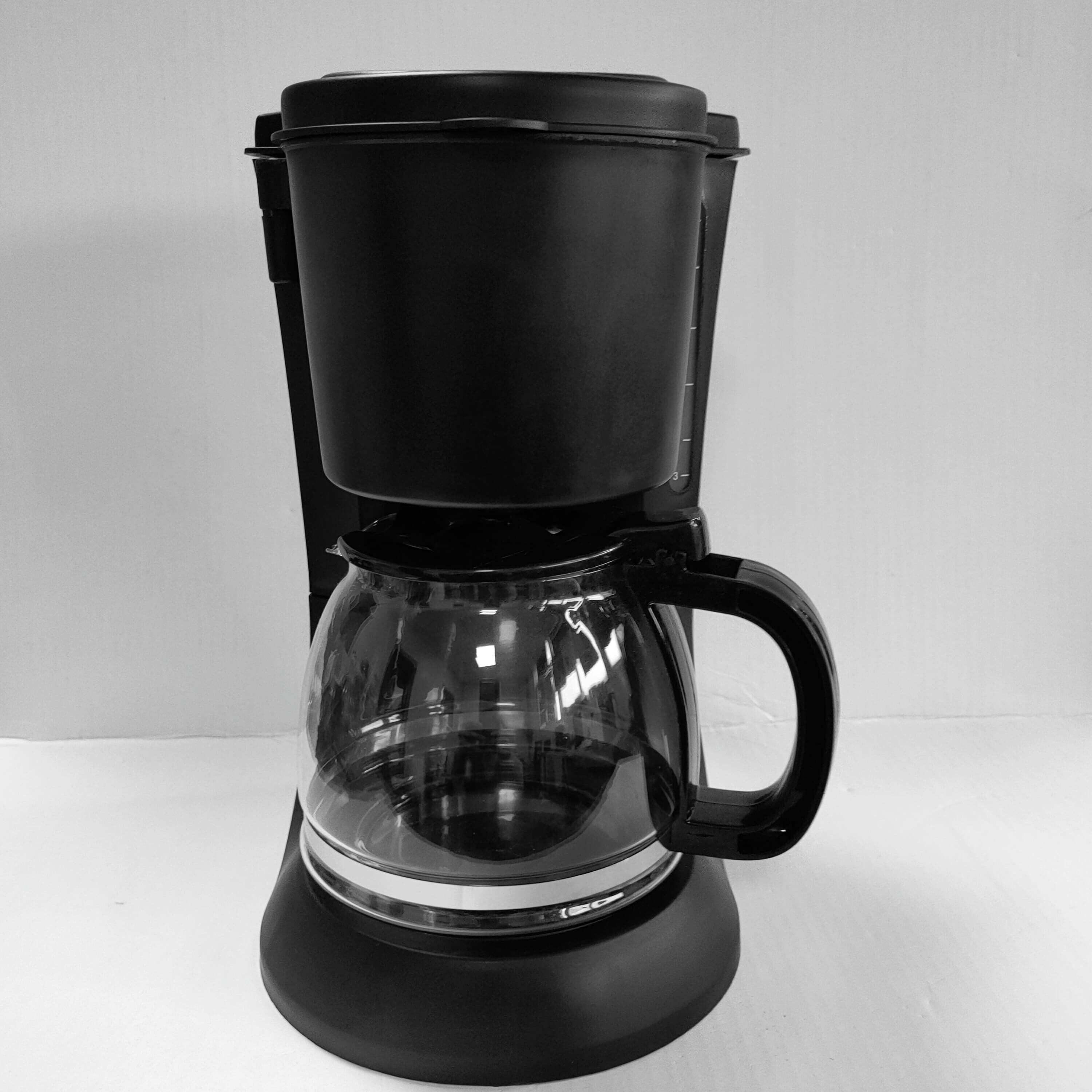 Cafetera con molinillo incorporado, cafetera de goteo programable de 12  tazas con cesta de filtro de acero inoxidable, color negro (negro)