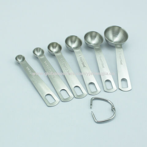 6Pcs Kitchen Measuring Spoon Set Stainless Steel Tablespoon