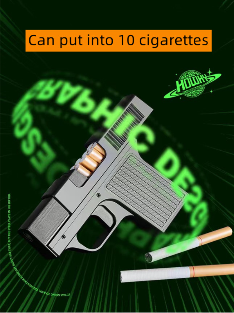 Buy Wholesale China Hot Sell Gun Cigarette Case With Torch Lighter For