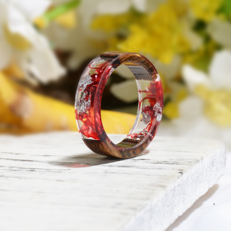 Wood hot sale acrylic ring