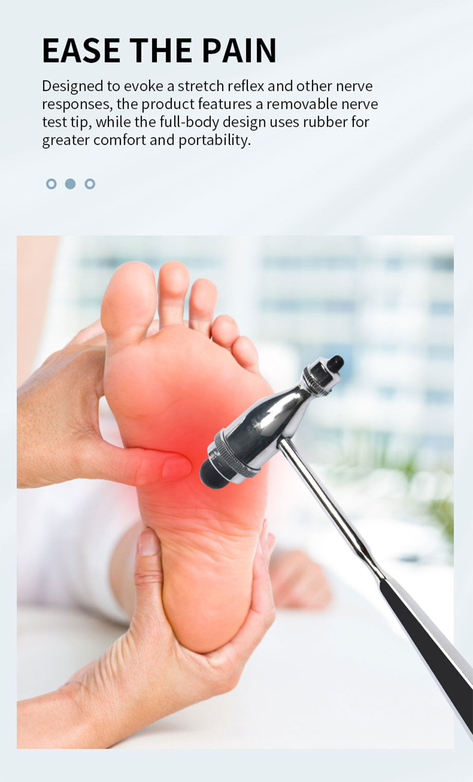 Factory Wholesale Allmetal Neurodiagnostic Hammer Medical Reflex