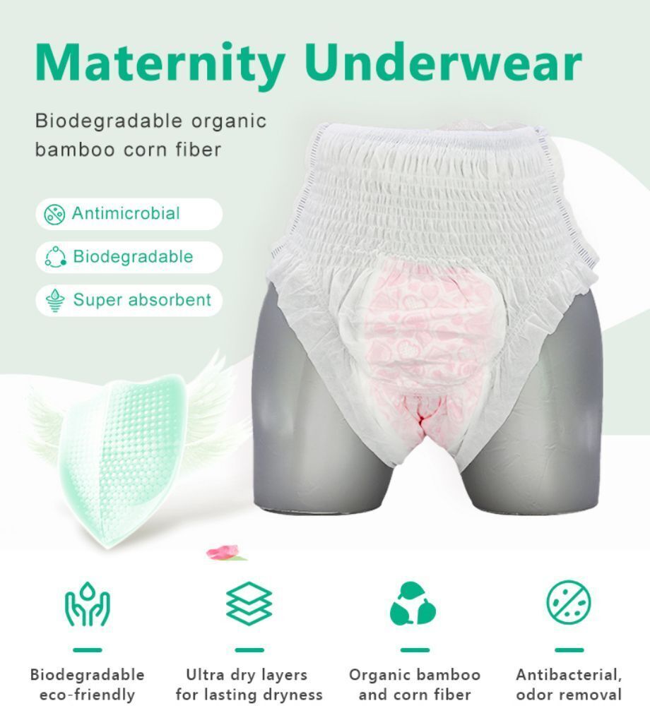 Compre Novo Design Calcinha Super Absorvente Descartável Pós-parto  Incontinência Cueca Guardanapo Sanitário Calças Menstruais e Roupa Interior  Pós-parto de China por grosso por 0.15 USD