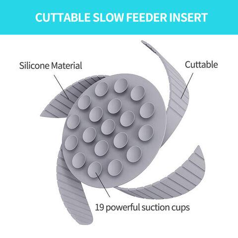 Slow Feeder Dog Bowls Insert,Cuttable Dog Slow Feeder with 36 Suction  Cups,Cuttable Slow Feeder Insert for Suitable Most Dog Bowl or Dog Dish