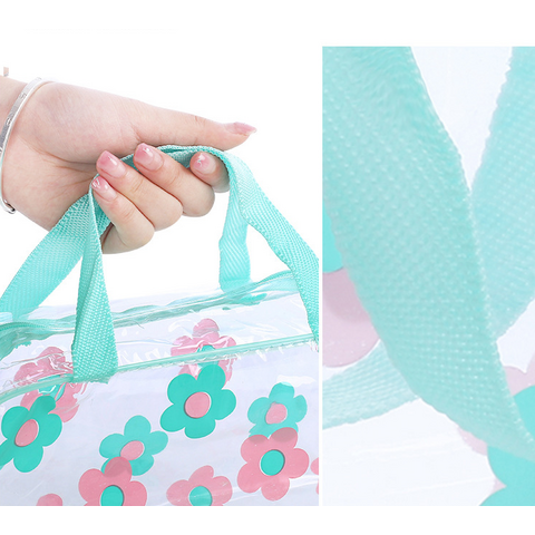 Portable PVC Cosmetics Bags Travel Bags Waterproof Large Capacity Wash Bag