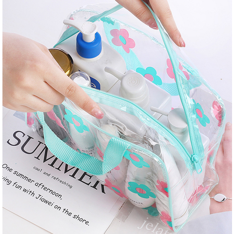 Portable PVC Cosmetics Bags Travel Bags Waterproof Large Capacity Wash Bag