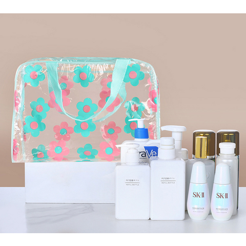 Portable PVC Cosmetics Bags Travel Bags Waterproof Large Capacity Wash Bag