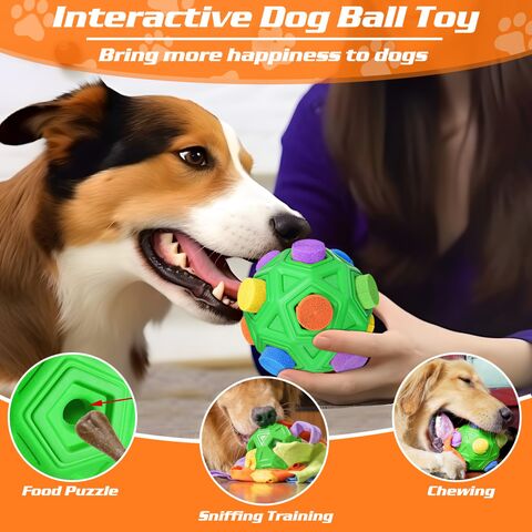Dog Slow Feeder Toy Ball, Interactive Dog Ball Toys, Food