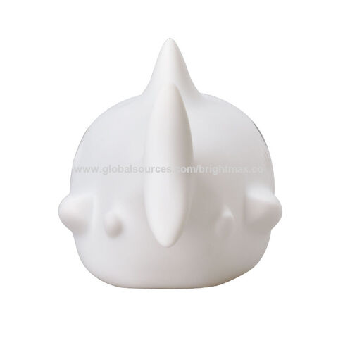 Niedliches, weiches Tier-LED-3D-Nachtlicht für Babys, USB-aufladbare Silikon-Nachtlampe mit Touch-Sensor und individuellem Logo für Kinder