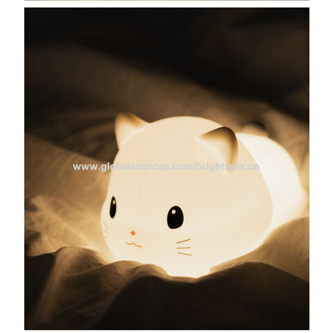 Lámpara de mesa para animales con luz de gato, mini luz nocturna