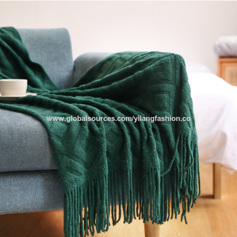 Buy Wholesale China Nordic Style Sofa Cover Blanket Solid Color Summer  Office Air Conditioning Nap Blanket Knitted Small Blanket Bed End Blanket &  Blanket at USD 6.51