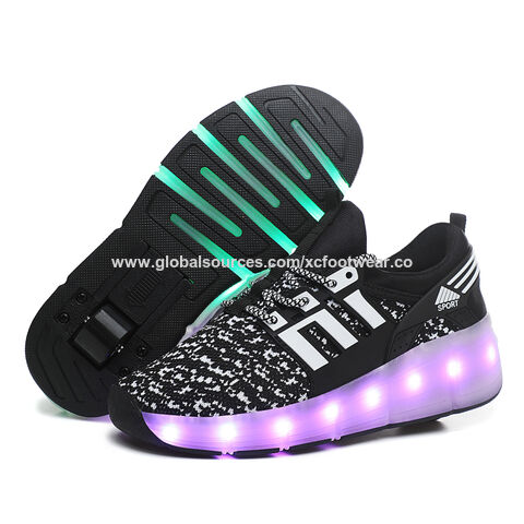 Chaussures de sport à roulettes lumineuses à LED pour enfants