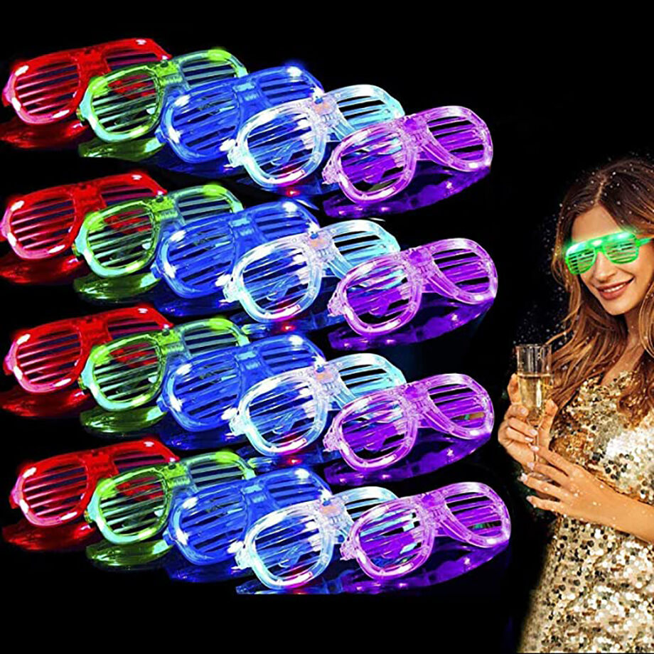 Paquete de 4 gafas LED, luces para los dedos, regalos de fiesta