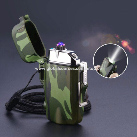 Encendedor electrónico de lujo Pulso USB Doble encendedor de arco - China Encendedor  electrónico sin llamas y encendedor recargable precio