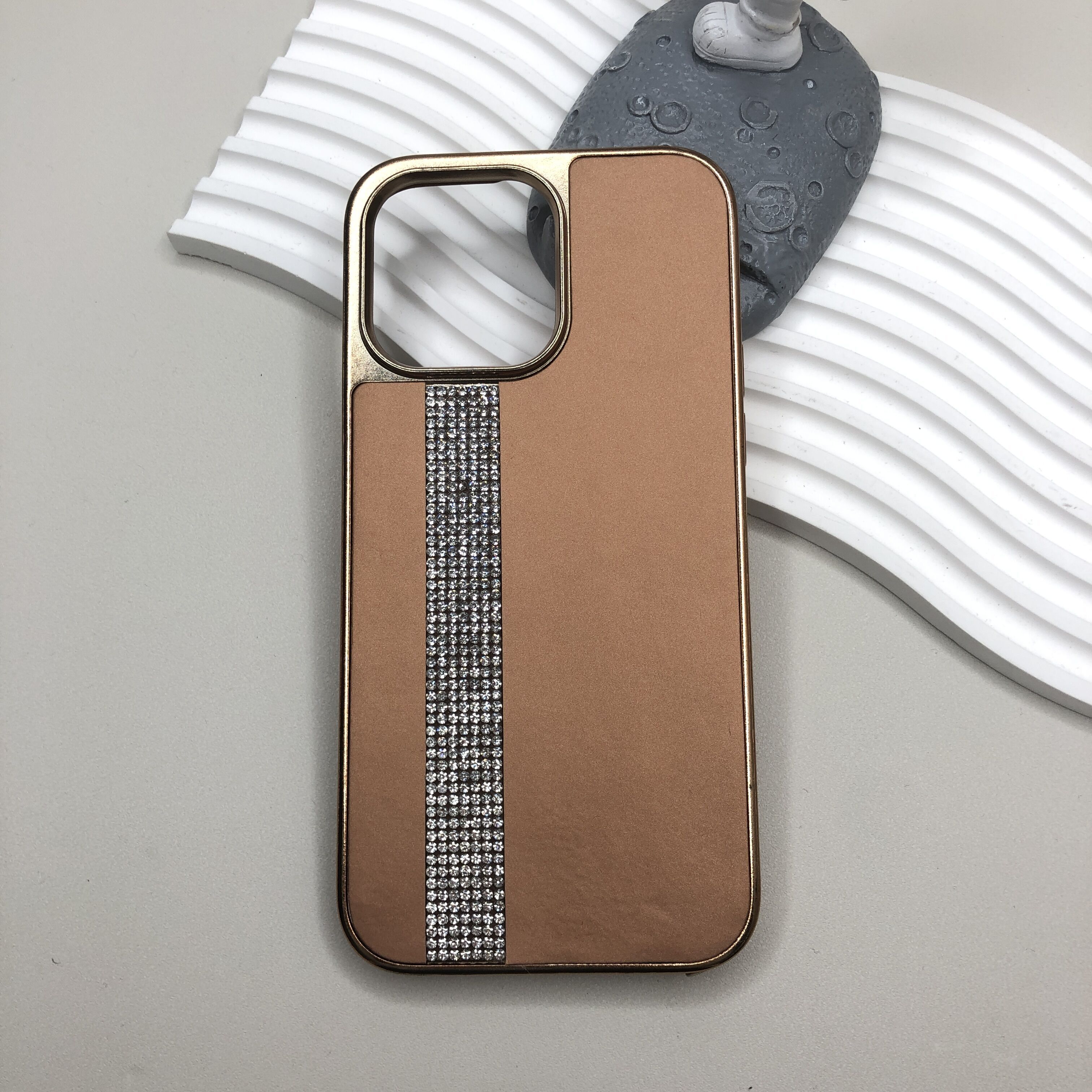 Funda de cuero de flores de marca de lujo para Apple iPhone 14 13