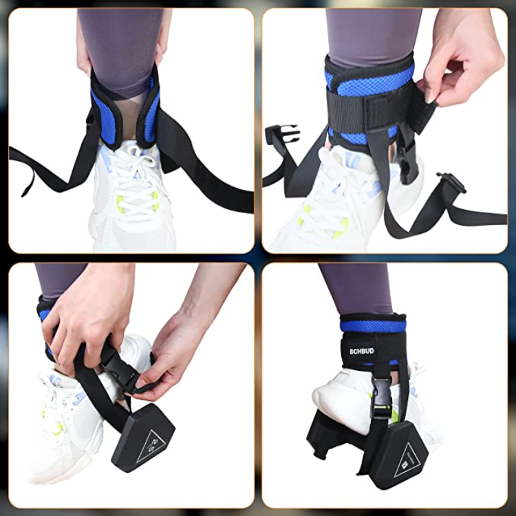 2Pcs Fitness Equipment Gym Ankle Strap Padded Double D-Ring Adjustable  Ankle Weight Leg Training Brace Support Black