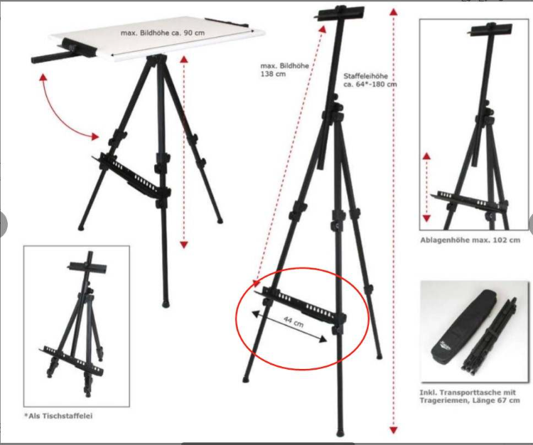 Table Easel, Easel For Painting, Adjustable Easels With