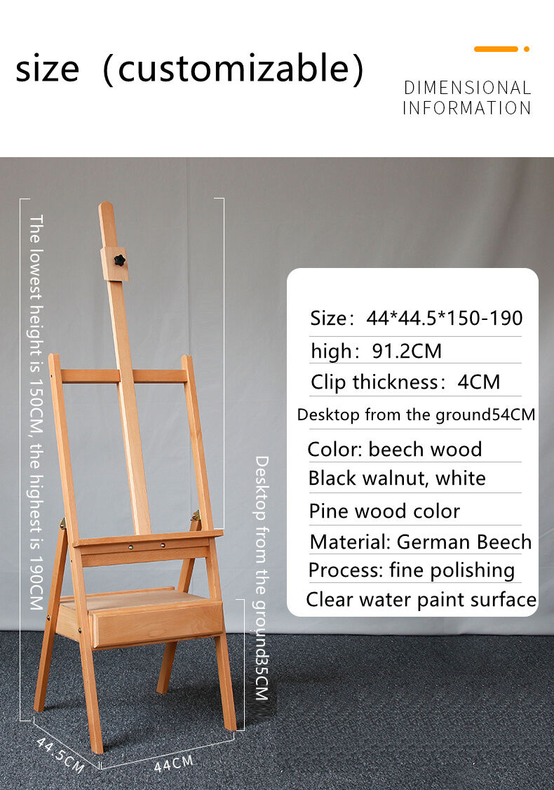Compre Wholesale Professional High Quality Master Studio French Drawing  Floor French Beech Wood Stand Artist Easels For Painting X1-1 y Wooden Four  Corner Seal For Wedding Sign de China por 17.69 USD