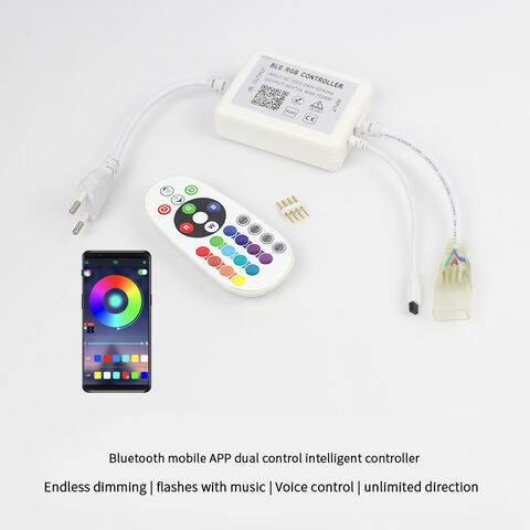 RGB LED Strip 220V 120 LEDs/m IP67 Waterproof Wireless Bluetooth