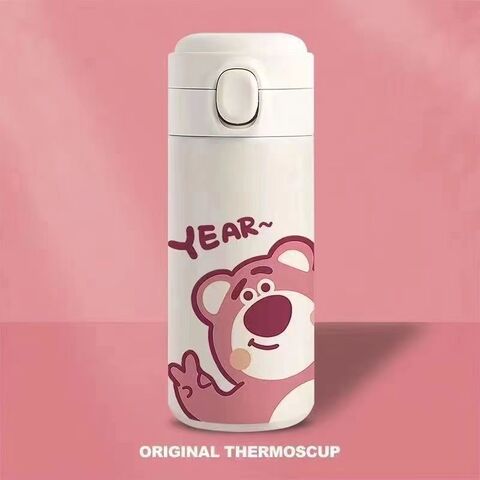 New 350ml 450ml Kids Cartoon 316 Stainless steel thermos cup with straw  children breakfast drinking thermos milk coffee cup