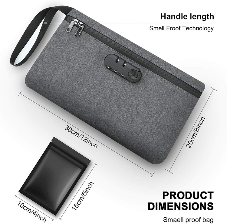 Portable Stash Box Lock Activated Carbon Odorless Smell Proof Bag - China  Smell Proof Bag and Odorless Bag price