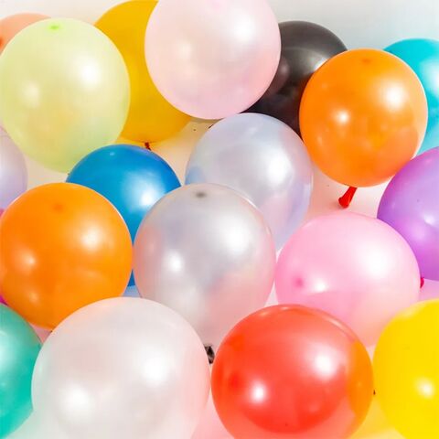 100 X Perle Couleur Ballons Hélium Qualité Fête Mariage Métallique