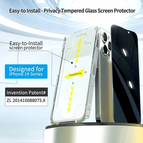 2 Pack Anti-spy Privacy Tempered Glass Screen Protector For iPhone 14 Pro  Max