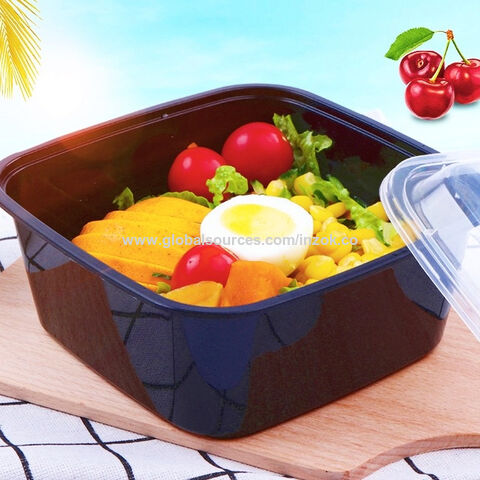 Disposable Eco Healthy Black Plastic Meal Prep Containers Take Away out  Plastic Bento Lunch Boxes PP Food Containers - China Food Container and  Plastic Box price