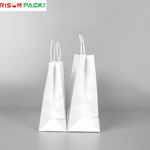 White Paper Bags, With Handles