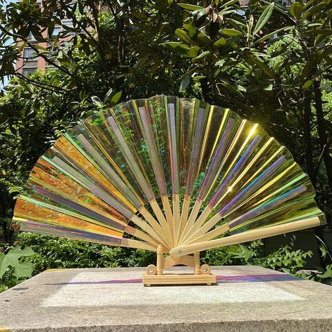 Wholesale Good Custom Service 63cm 13 Inch Large Hand Fan Large Holographic Rave Hand Fan For Promotional Gifts Buy China Wholesale Large Hand Fan Pvc 3.85 Globalsources