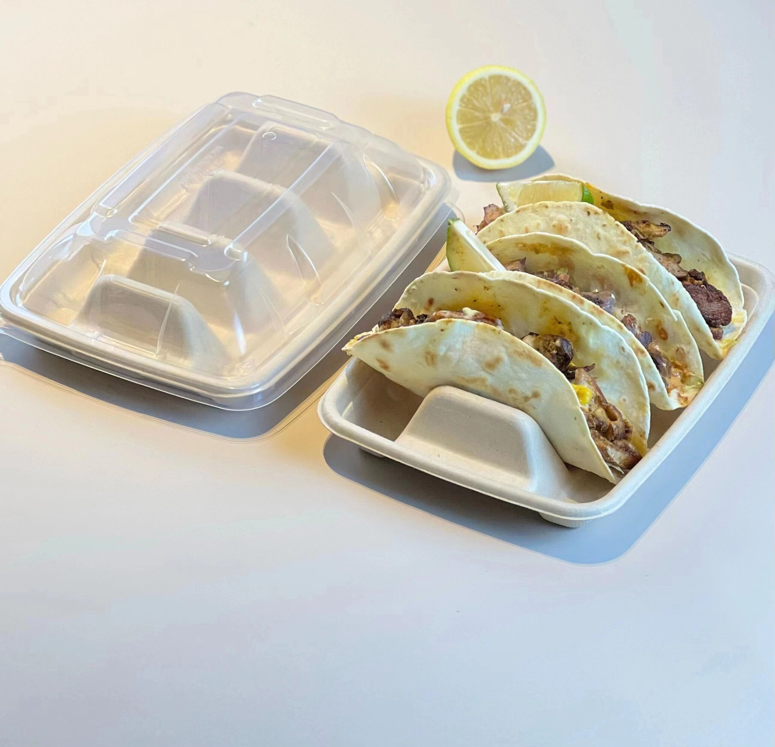 Buy Wholesale China Mexico Taco Tray Bagasse Takeout Lunch Tacos Box ...