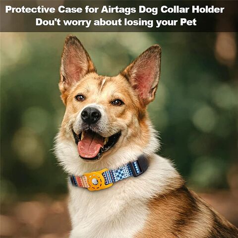 Collier pour chien compatible avec Apple Airtag, collier pour chat Air Tag  Holder-Black 
