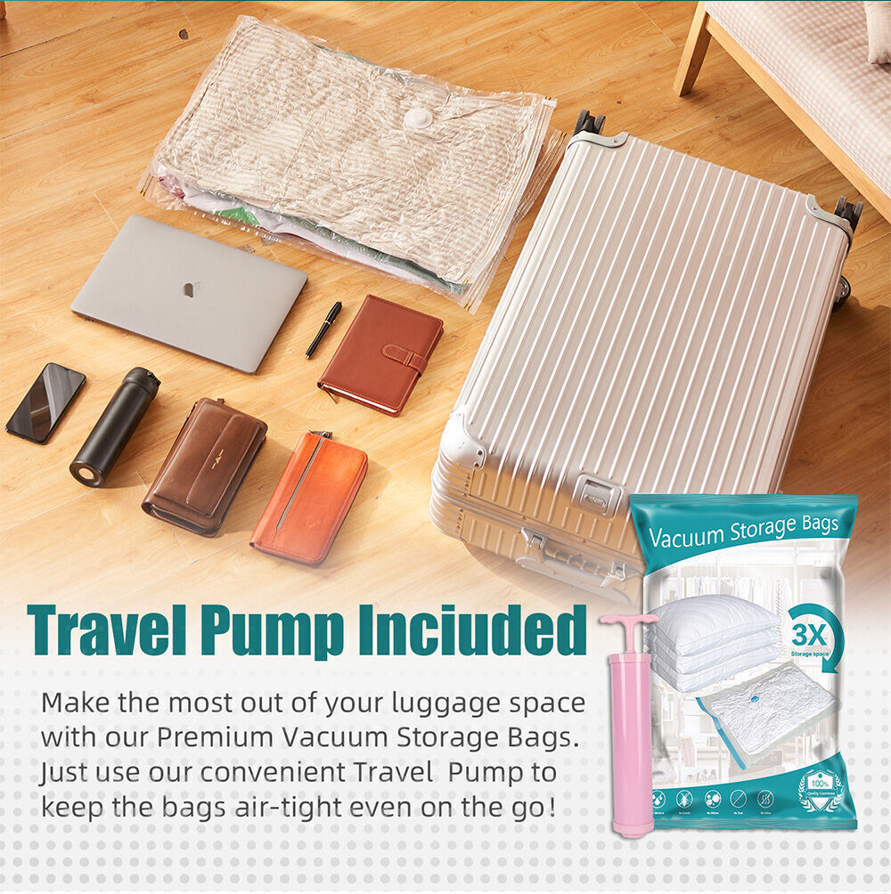 AirBaker Travel Vacuum Storage Bags for Clothes Comforters