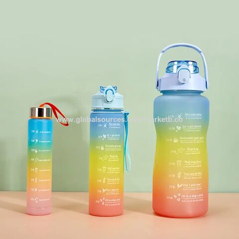 Comprar Botella de agua deportiva de 1000 ml con marcador de tiempo, tazas  portátiles para ejercicios al aire libre