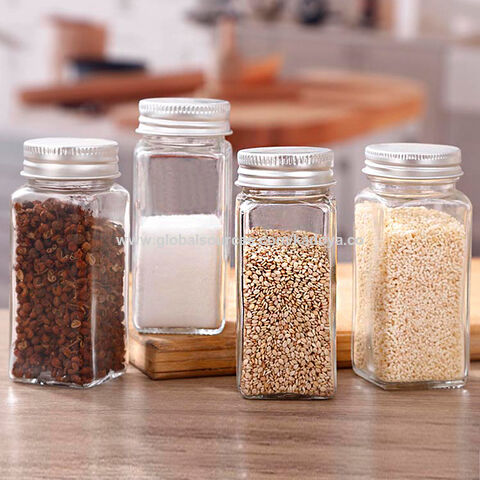 Kitchen Square Glass Shaker Barbecue Cruet Unique Spice Jars