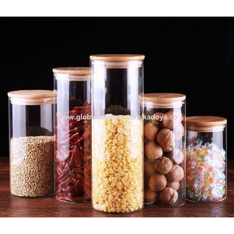 Buy Wholesale China Glass Candy Jars, Kitchen Counter Glass Biscuit Jar (3  Pack) 80 Oz & Glass Candy Jars at USD 2.36