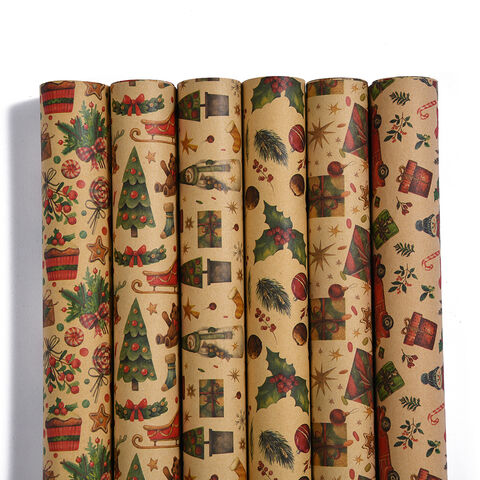 Vintage - Papier de Noël de Luxe - Papier cadeau - Papier Papier cadeau -  300 x 70 cm