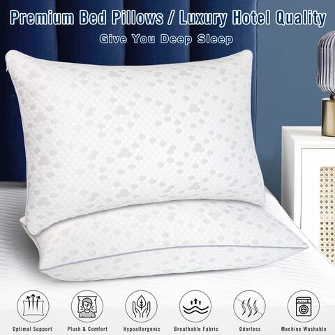 Shredded Memory Foam Pillows, Luxury Hotel Cooling Gel Bed Pillows for  Sleeping