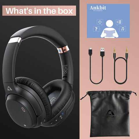 Ankbit E600 Wireless Bluetooth Headphones for TV Watching with USB  Bluetooth 5.3 Transmitter Dongle & Mic for Clear Calls, Dual Link for  Computer