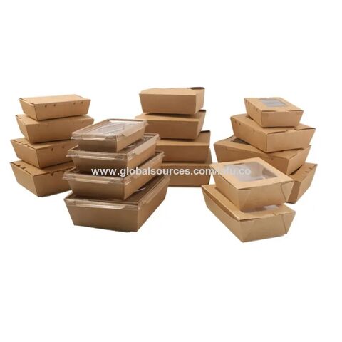 Kraft Disposable Takeaway Cardboard Tray CHIP SCOOP Boxes Fast Food  Packaging