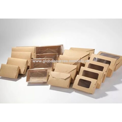 Source Disposable Custom Fast Food Takeout Storage Bread French Fries  Chicken Anti-oil Kraft Paper Packaging Box on m.