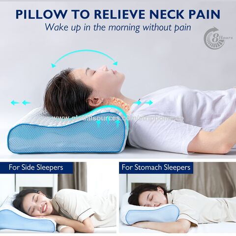 1pcs Memory foam knee pillow, sleeping leg pillow, suitable for side  sleepers and pregnant women, washable case and travel bag, white