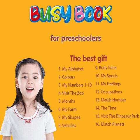 Libro Ocupado para Niños Pequeños, Kit de Libro de Actividades de Aprendizaje Preescolar, Juguetes Sensoriales para el Autismo, Juguetes de Aprendizaje Montessori, Libro de Trabajo Preescolar