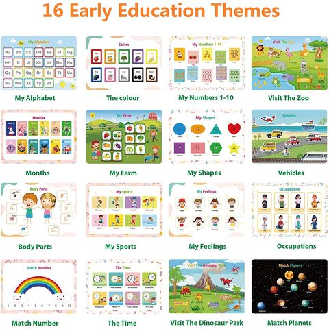 Libro Ocupado para Niños Pequeños, Kit de Libro de Actividades de Aprendizaje Preescolar, Juguetes Sensoriales para el Autismo, Juguetes de Aprendizaje Montessori, Libro de Trabajo Preescolar