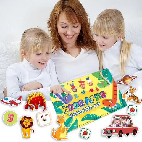 Libro Ocupado para Niños Pequeños, Kit de Libro de Actividades de Aprendizaje Preescolar, Juguetes Sensoriales para el Autismo, Juguetes de Aprendizaje Montessori, Libro de Trabajo Preescolar