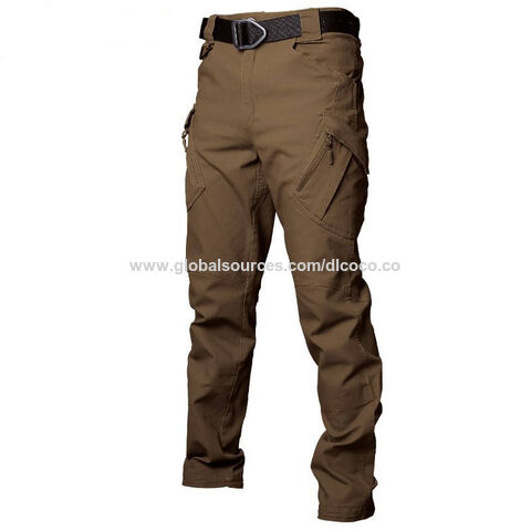 Men's Multi-Pocket Pants Outdoor Cargo Jogger Pant Work Hiking Tactical  Loose Straight Trousers Sweatpants,Brown Cargo Pants,Grey Cargo Pants,Beige